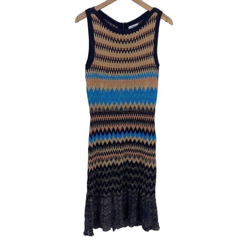 Vintage Cache knit body con midi dress size medium sleeveless stretch y2k sexy